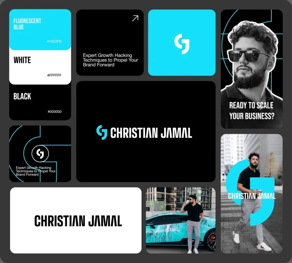 Christian Jamal brand identity boards